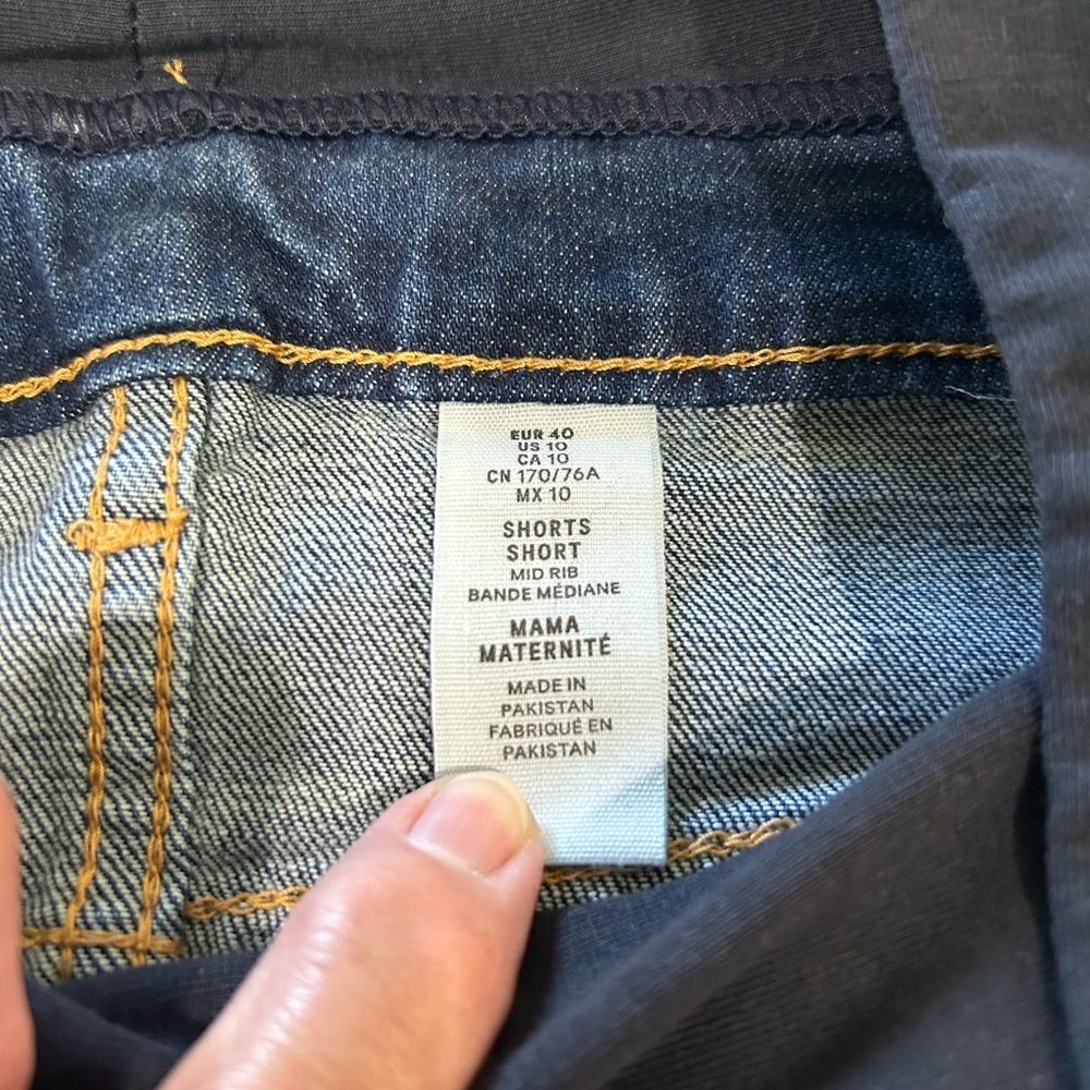 Mama Maternite New Maternity Blue Jean Shorts - Picture 3 of 5